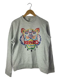 【中古】KENZO◆スウェット/M/コットン/GRY/F865SW0014XP【メンズウェア】