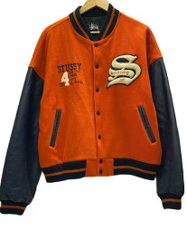 【中古】STUSSY◆スタジャン/L/ウール/ORN/無地//【メンズウェア】