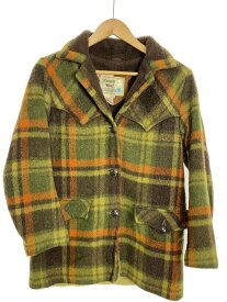 【中古】Pioneer Wear◆80s/ジャケット/--/ウール/KHK/チェック【メンズウェア】