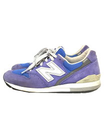 【中古】NEW BALANCE◆USA製/ローカットスニーカー/US8/BLU/スウェード/M996RYL【シューズ】