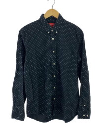 【中古】Supreme◆Polka Dot Shirt/長袖シャツ/M/コットン/BLK/ドット【メンズウェア】