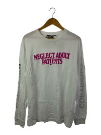 【中古】DIESEL◆NEGLECT ADULT PATIENTS/長袖Tシャツ/XL/コットン/WHT/プリント【メンズウェア】