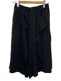 【中古】yohji yamamoto POUR HOMME◆ショートパンツ/2/ポリエステル/BLK/HN-P27-500【メンズウェア】