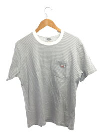 【中古】DANTON◆Tシャツ/40/コットン/GRY/ボーダー【メンズウェア】