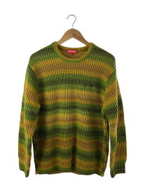 【中古】Supreme◆セーター(厚手)/L/アクリル/GRN/ombre stripe sweater【メンズウェア】