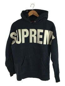 【中古】Supreme◆14FW/Banner Pullover/パーカー/M/コットン/NVY/14AW【メンズウェア】