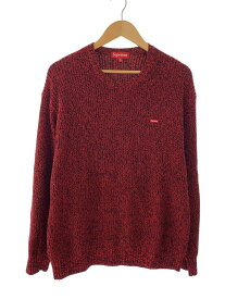 【中古】Supreme◆セーター(厚手)/XL/コットン/RED/21AW/Melange Rib Knit Sweater【メンズウェア】