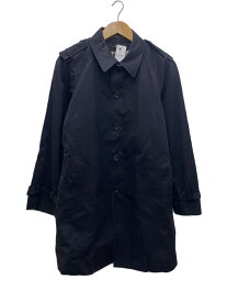 【中古】PS Paul Smith◆ステンカラーコート/M/コットン/BLK/無地/PP-KS-36651【メンズウェア】