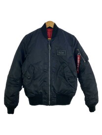 【中古】ALPHA INDUSTRIES◆MA-1/タイトバックエンブレム FLYING A/フライトジャケット/S/ナイロン/BLK/TA0199-001【メンズウェア】