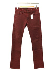 【中古】NUDIE JEANS◆ストレートパンツ/30/コットン/RED//【メンズウェア】