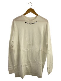 【中古】Supreme◆23AW/collar logo L/S tee /長袖Tシャツ/XL/コットン/WHT【メンズウェア】