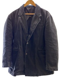 【中古】DIESEL◆テーラードジャケット/S/コットン/BLK【メンズウェア】