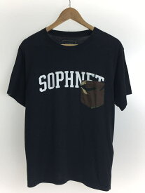 【中古】SOPHNET.◆Tシャツ/L/コットン/BLK/プリント/ポケット/SOPH-170083【メンズウェア】