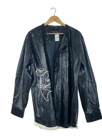 【中古】Andersson Bell◆レザージャケット・ブルゾン/L/フェイクレザー/BLK【メンズウェア】