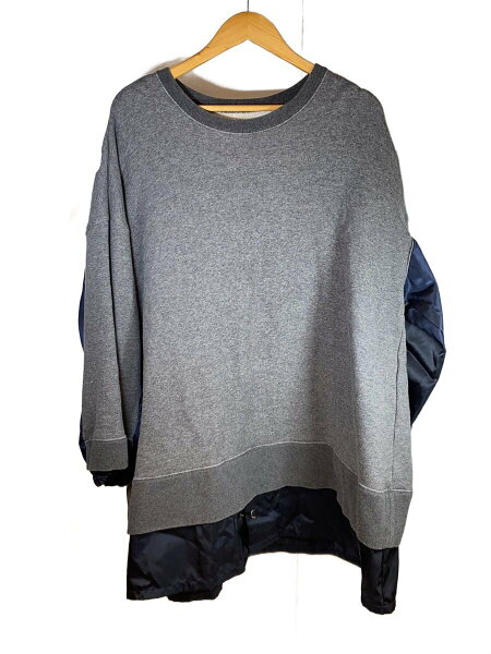 【中古】KIDILL◆ナイロン切り替えスウェット/FREE/コットン/GRY/KL161//【メンズウェア】