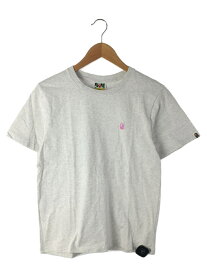 【中古】A BATHING APE◆Tシャツ/S/コットン/GRY/無地【レディースウェア】