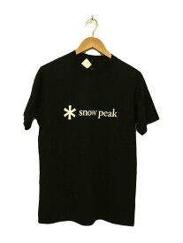 【中古】snow peak◆Printed Logo Tshirt/Tシャツ/L/コットン/BLK/SPS-TS-21SU001//【メンズウェア】