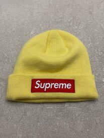 【中古】Supreme◆22AW/New Era Box Logo Beanie/ニットキャップ/FREE/アクリル/YLW/メンズ【服飾雑貨他】