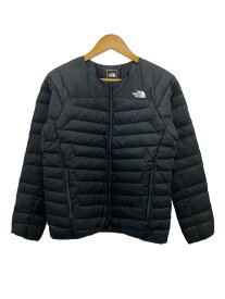 【中古】THE NORTH FACE◆THUNDER ROUNDNECK JACKET_サンダーラウンドネックジャケット/S/ナイロン/BLK/無地【メンズウェア】