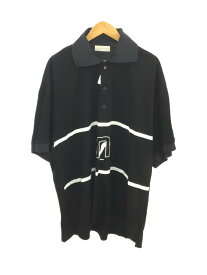 【中古】NEON SIGN◆ポロシャツ/46/コットン/BLK/1069/COMPANY BIG POLO HS//【メンズウェア】