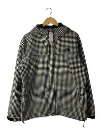 【中古】THE NORTH FACE◆SCOOP JACKET_スクープジャケット/XL/ナイロン/ブラック/チェック【メンズウェア】