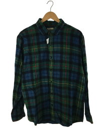 【中古】L.L.Bean◆スコッチプラッドフランネルシャツ/ボタンダウンシャツ/L/コットン/グリーン/タータンチェック/505750【メンズウェア】