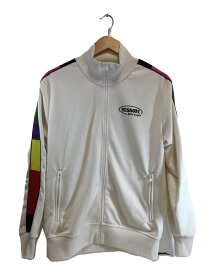 【中古】Palm Angels◆21AW/Sport Logo Track Jacket/トラックジャケット/L/ポリエステル/クリーム/ライン【メンズウェア】