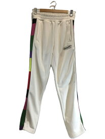 【中古】Palm Angels◆21AW/Track Pants/トラックパンツ/ボトム/S/ポリエステル/クリーム/ライン【メンズウェア】