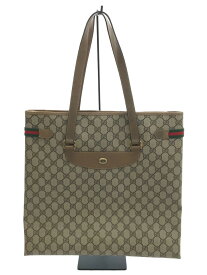 【中古】GUCCI◆トートバッグ/レディース/ベージュ/総柄/GGプラス/39・02・091【バッグ】