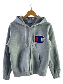 【中古】Champion◆パーカー/M/コットン/GRY/無地【レディースウェア】