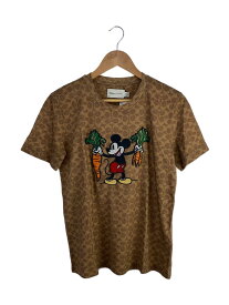 【中古】COACH◆Tシャツ/S/コットン/BRW/総柄/CI309/ブラウン【メンズウェア】