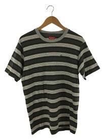 【中古】Supreme◆Tシャツ/M/コットン/GRY/ボーダー/17ss/Shadow Stripe Tee【メンズウェア】