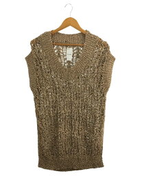 【中古】TODAYFUL◆21SS/Crochet Knit Vest/ニットベスト(薄手)/FREE/ベージュ/12110529【レディースウェア】