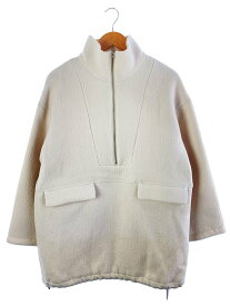 【中古】DRAWING NUMBERS◆パーカー/38/ウール/WHT/無地/ggz1022408a0001【レディースウェア】