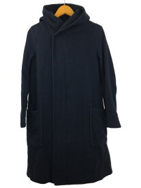 【中古】ZUCCa◆Hoody Wool Long Coat/コート/M/ウール/NVY/ZU23FA934/レディース【メンズウェア】