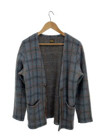 【中古】PIG&ROOSTER◆LANAI CHECK SHAGGY CARDIGAN/38/アクリル/GRY/チェック【メンズウェア】