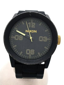 【中古】NIXON◆クォーツ腕時計/アナログ/ステンレス/BLK/BLK【服飾雑貨他】