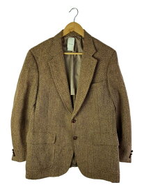 【中古】HARRIS TWEED◆テーラードジャケット/--/--/BRW【メンズウェア】