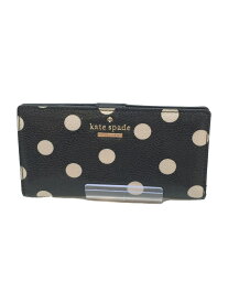 【中古】kate spade new york◆長財布/PVC/BLK/ドット/レディース/PWRU3916【服飾雑貨他】