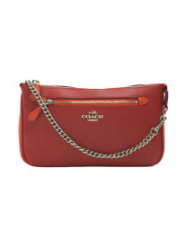 【中古】COACH◆ハンドバッグ/レザー/RED/無地/65015//【バッグ】