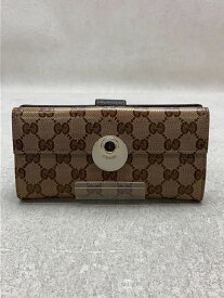 【中古】GUCCI◆長財布/PVC/BRW/レディース/804781612/角擦れ有【服飾雑貨他】