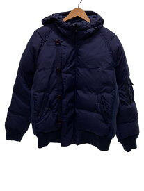 【中古】STUSSY◆00s/オールド/ダウンジャケット/L/ポリエステル/BLU【メンズウェア】