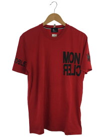 【中古】MONCLER◆Tシャツ/L/コットン/RED/タータンCK【メンズウェア】