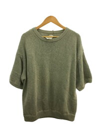 【中古】crepuscule◆21ss/S/S CREW KNIT/トップス/1/コットン/GRN/無地/2101-004//【メンズウェア】