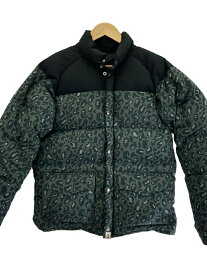 【中古】A BATHING APE◆LEOPARD DOWN JACKET/L/ポリエステル/総柄/001HJA801018X【メンズウェア】