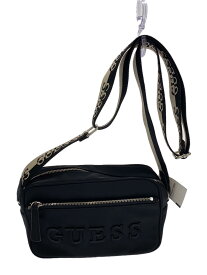 【中古】GUESS◆ショルダーバッグ/ナイロン/BLK/無地/NL906470【バッグ】