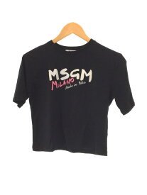 【中古】MSGM◆Tシャツ/150cm/コットン/BLK/MS026939//【キッズ】