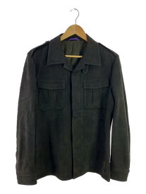 【中古】Paul Smith COLLECTION◆レザー長袖シャツ/ヌバック/XL/羊革/BRW/264309【メンズウェア】