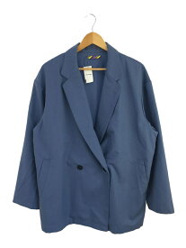 【中古】IS-NESS◆HIGH COUNT CHAMBRAY DB JACKETテーラードジャケット/M/BLU/1003SJK02【メンズウェア】