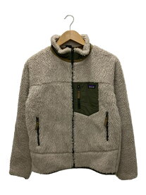 【中古】patagonia◆フリースジャケット/XXL/ポリエステル/BEG/無地/65625FA23【レディースウェア】